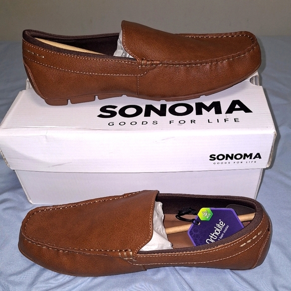 Sonoma Ortholite Eco Willard Cognac men's 7.5 with cushioned footbed/Slip-on - Picture 1 of 11